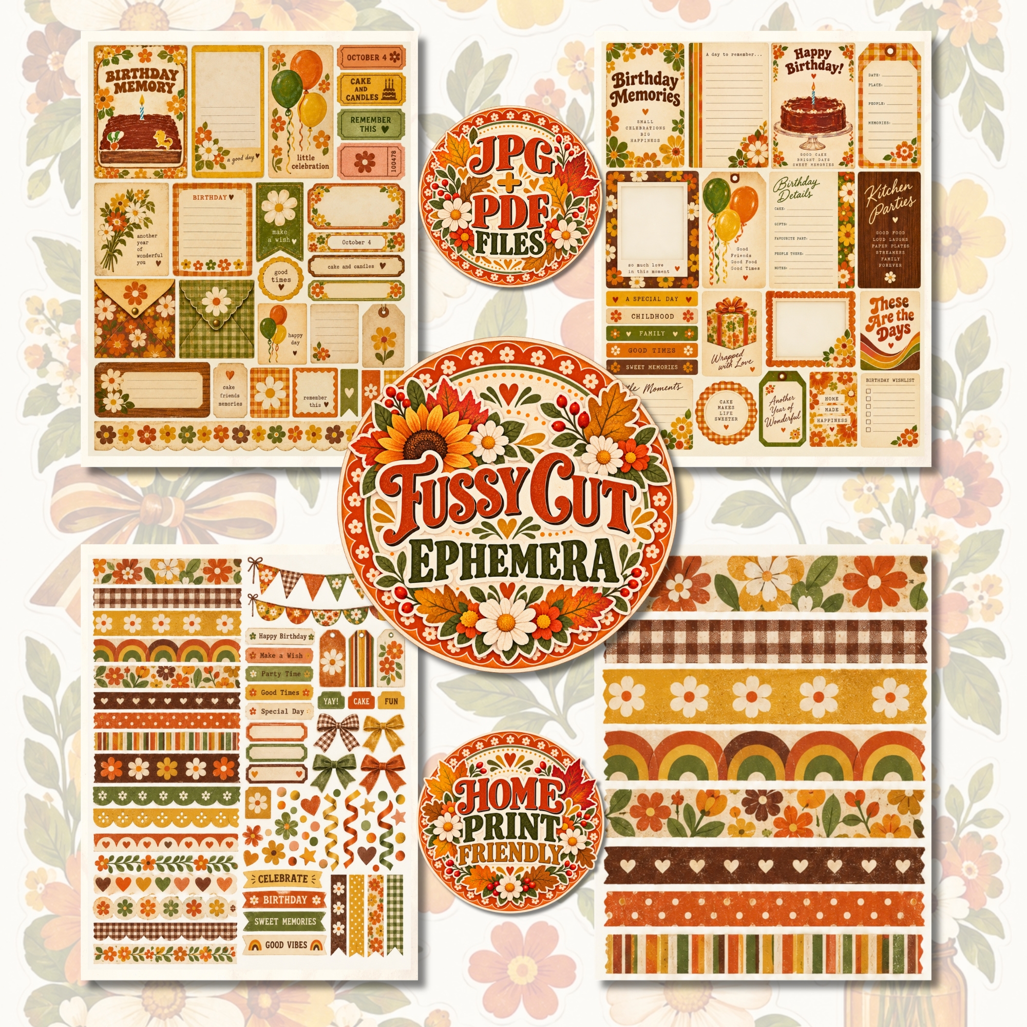 October Digital Companion — Fussy Cut Ephemera