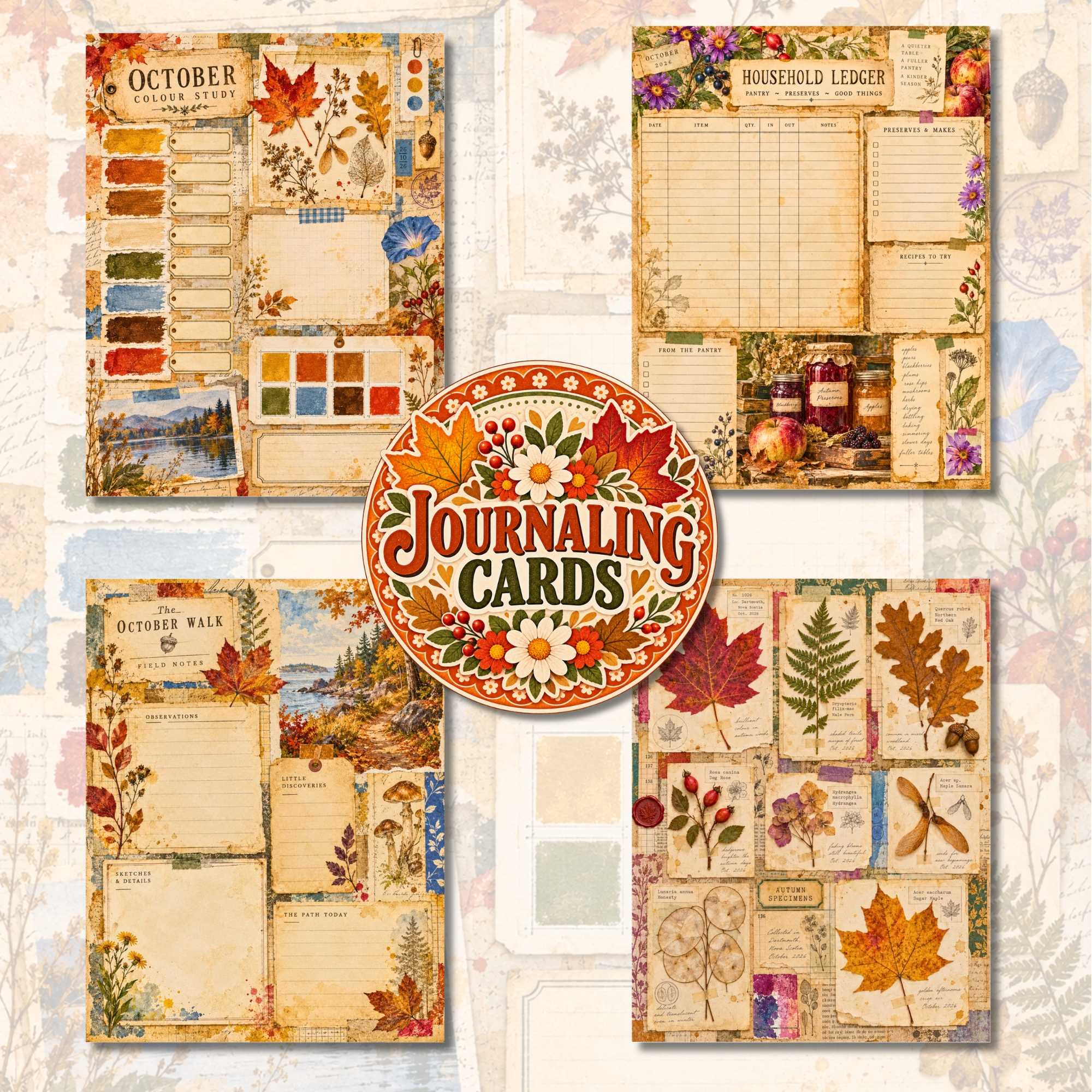 October Digital Companion — Journaling Pages